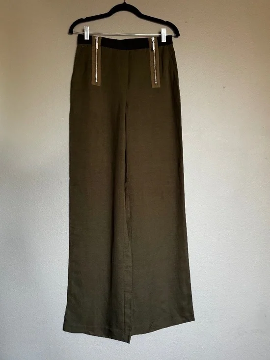 LAMB dark green wide leg pants - Picture 1 of 6